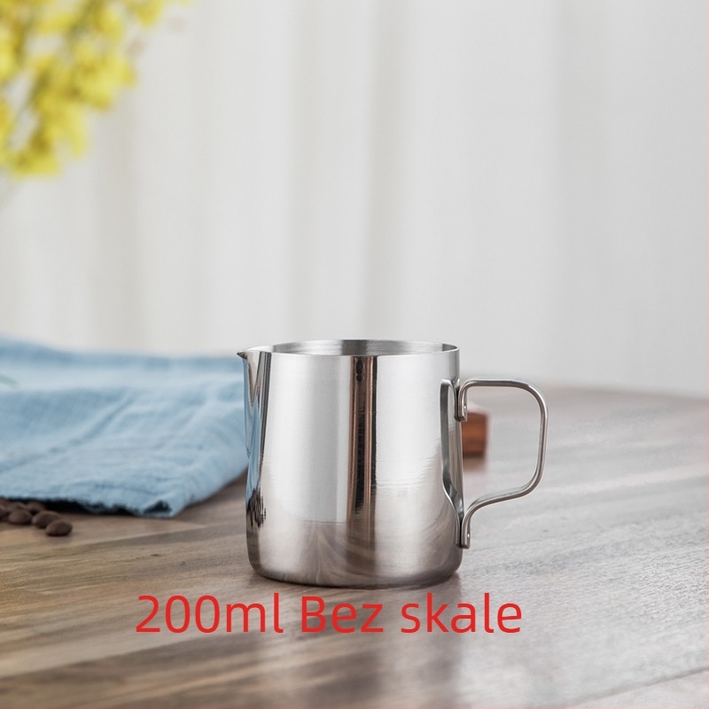 Kana za latte art s oštrim izljevom, debelo tijelo od 201 nehrđajućeg čelika, s mjernom skalom