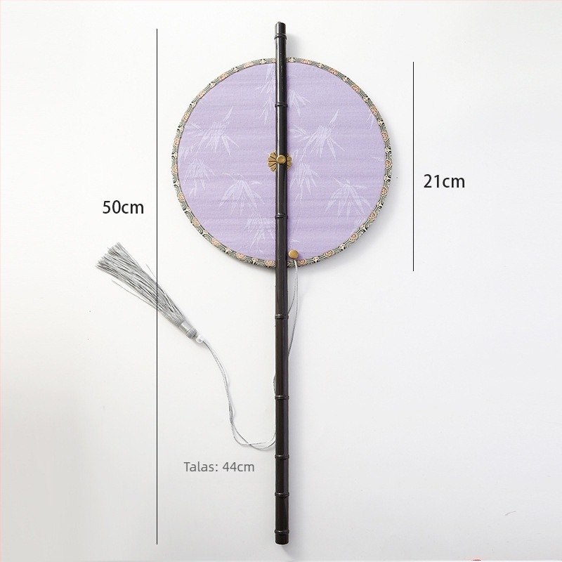 Kineski ručni fan u antičkom stilu, duga drška i resica, materijal: tkanina, marka: Tane, jedno pakovanje