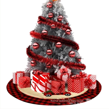 Pokrov za božićno drvce, tkanina, s trakom, dekorativni rekvizit za božićnu dekoraciju, Fun pigeon