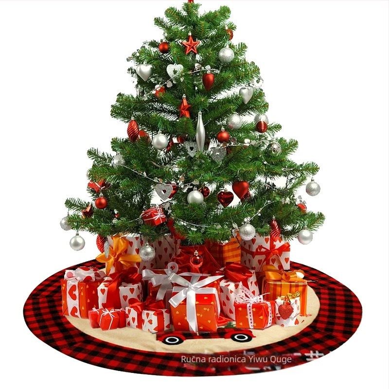 Pokrov za božićno drvce, tkanina, s trakom, dekorativni rekvizit za božićnu dekoraciju, Fun pigeon