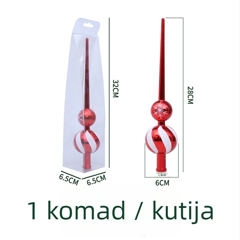 Plastična zvijezda za vrh božićnog drveta – moderni minimalistički stil, branda Art exhibition, nije poklon