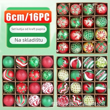 Changjin oslikana plastična božićna kugla – viseća dekoracija, stil korejski/etnički/japanski