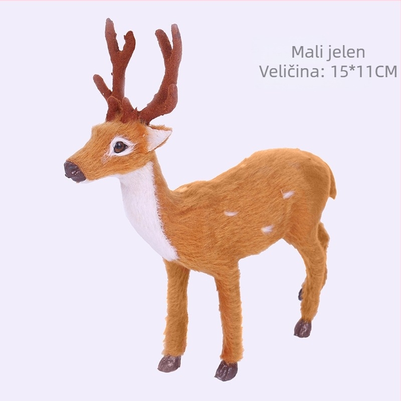 Božićni ukras – mini slatki sika jelen za vitrinu, Materijal: Drugo; IP: Ne; Primjenjivo za Božić