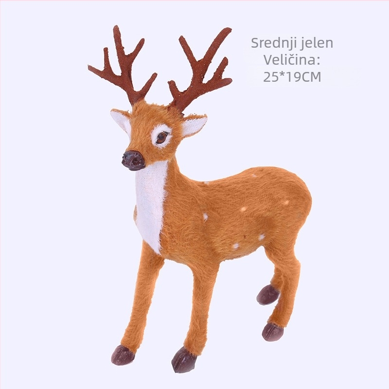 Božićni ukras – mini slatki sika jelen za vitrinu, Materijal: Drugo; IP: Ne; Primjenjivo za Božić