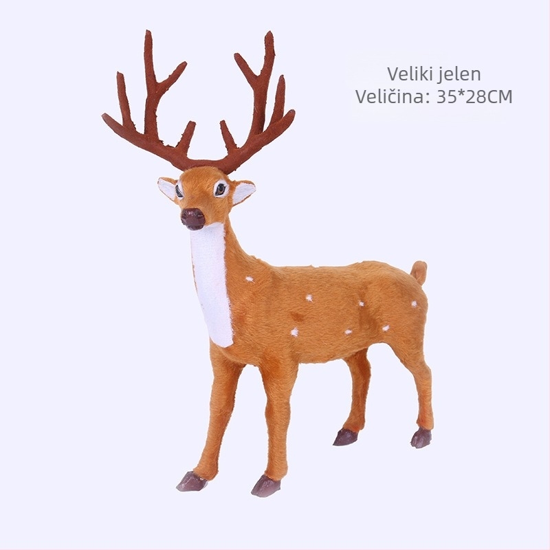 Božićni ukras – mini slatki sika jelen za vitrinu, Materijal: Drugo; IP: Ne; Primjenjivo za Božić