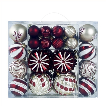 Božićna dekorativna plastična kugla s elektroplatiniranim završnim premazom, suvremeni umjetnički stil, marka Zunhong, polu ručna i polu mehanička proizvodnja