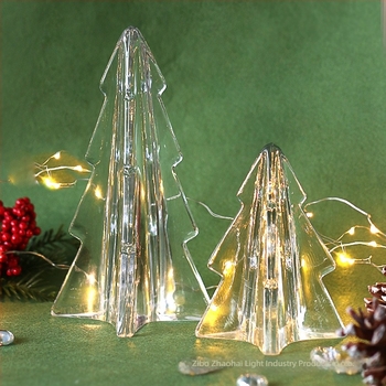 Staklena stolna božićna jelka u skandinavskom stilu – dekoracija za Božić, rekvizit za fotografije, stolni ukras (Materijal: Staklo; Prigoda: Božić; Stil: Skandinavski; Upotreba: Stolna dekoracija, rekvizit za fotografije)