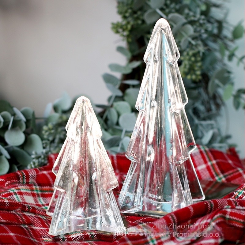 Staklena stolna božićna jelka u skandinavskom stilu – dekoracija za Božić, rekvizit za fotografije, stolni ukras (Materijal: Staklo; Prigoda: Božić; Stil: Skandinavski; Upotreba: Stolna dekoracija, rekvizit za fotografije)