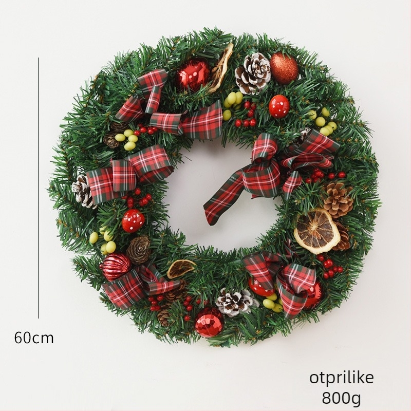 NUCHI Božićni vijenac PVC ručno izrađeno, dekorativni vijenc za Božić (Brend: NUCHI; Materijal: PVC; Proces: Ručno izrađeno; Kategorija: Božićni dekorativni vijenc; Prigoda: Božić)