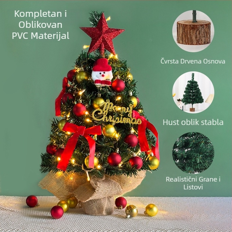 Mini božićno drvce set za stolne izloge — PVC, Brend Dun Nan, Šifra proizvoda DN-SDS-030, IP autorizacija: Ne, Kategorija: Božićno drvce