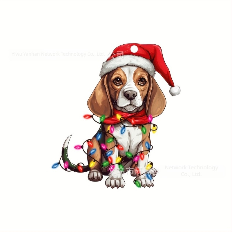 Akrilni božićni ukras psa za automobil, unutarnja viseća dekoracija, moderan stil