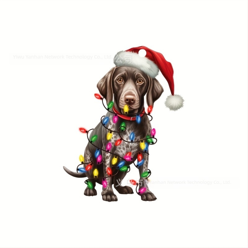 Akrilni božićni ukras psa za automobil, unutarnja viseća dekoracija, moderan stil