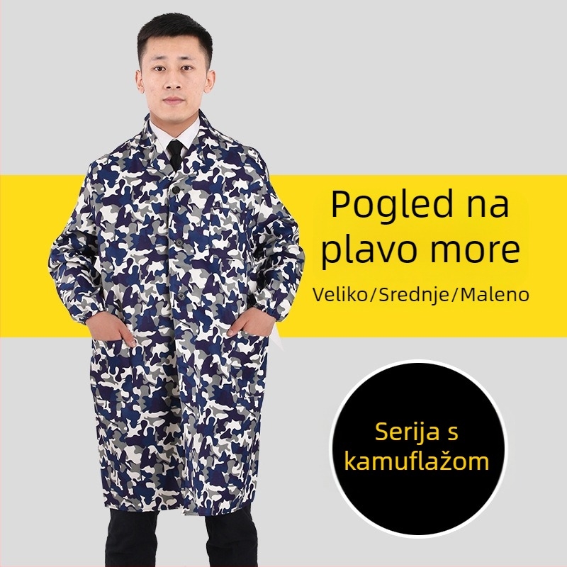 Muška radna jakna s dugim rukavima, kamuflažni uzorak, četiri sezone, 100% poliester, smjesa kemijskih vlakana, otporna na prljanje i dekontaminacija