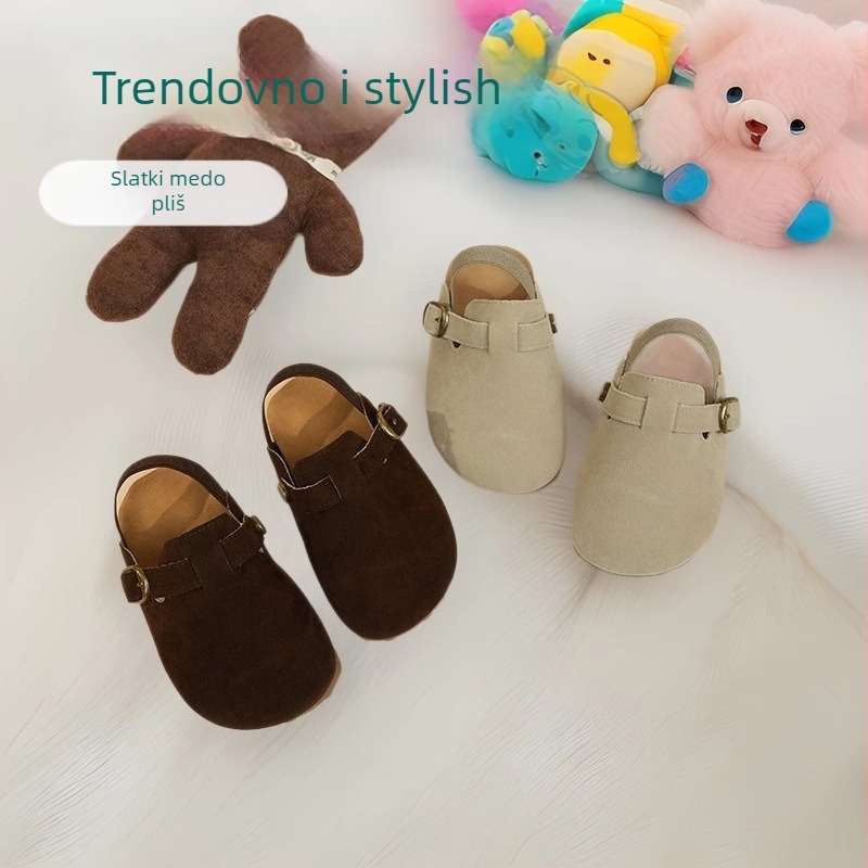 Dječje sandale s zatvorenim prstima, zaštita od udaraca, gornji dio od sintetičke kože, potplat PU, unisex, za djecu 4-12 godina
