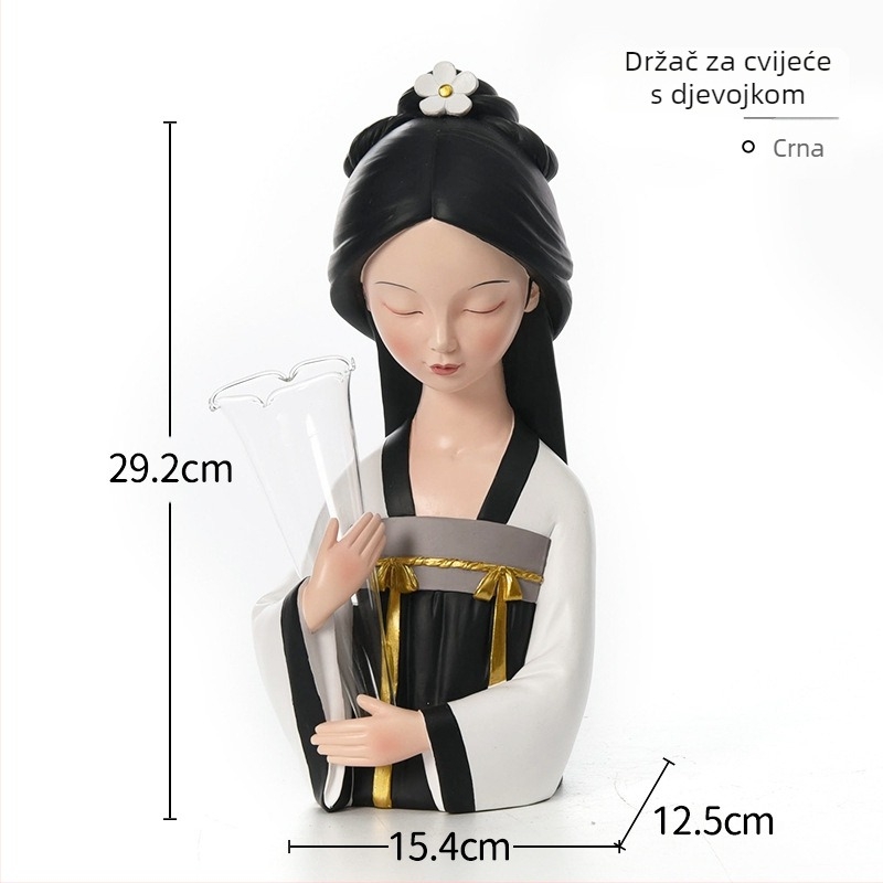 Figurica od smole s temom Tang dinastije, ručno oslikana, novi kineski stil, kućni dekor