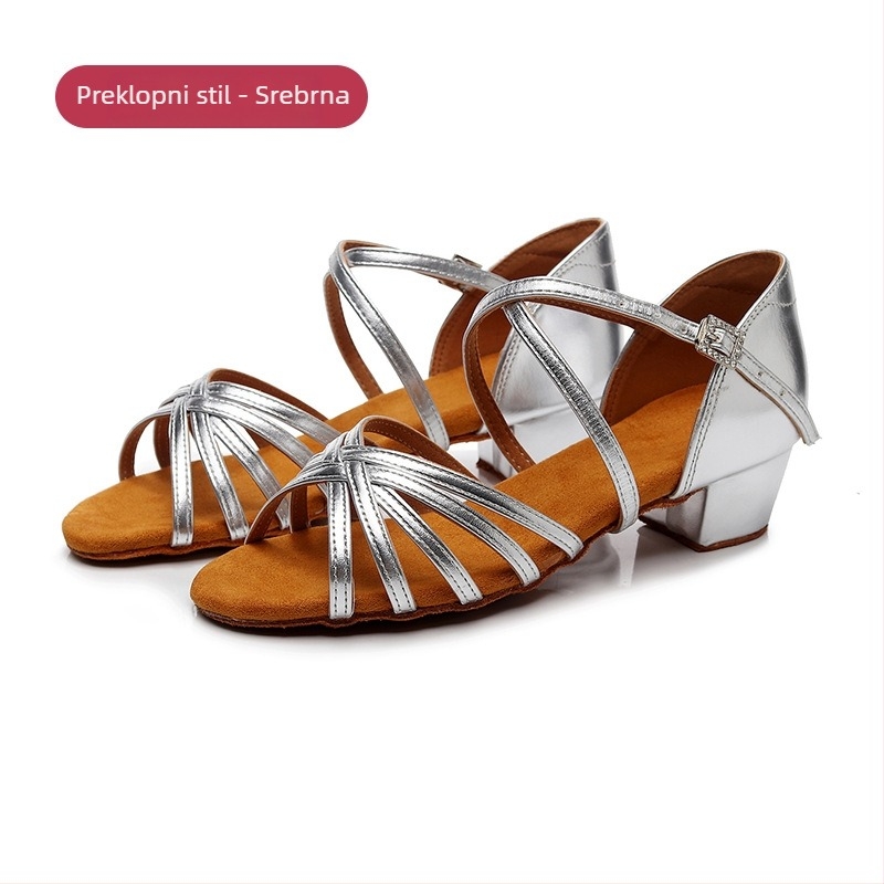 Latino plesne cipele za odrasle, unisex, kožna potplata, svilenkasti gornji dio, lagane, otporne na habanje