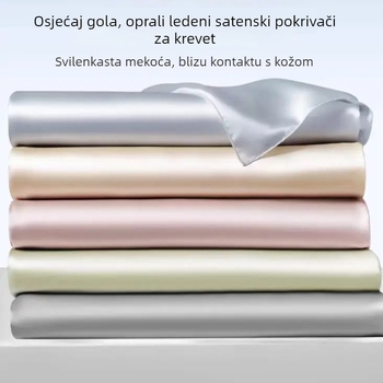 Posteljina od ledenog svile i viskoze, twill pređa, jednostavan uzorak, obojena tkanina, jednostavan stil