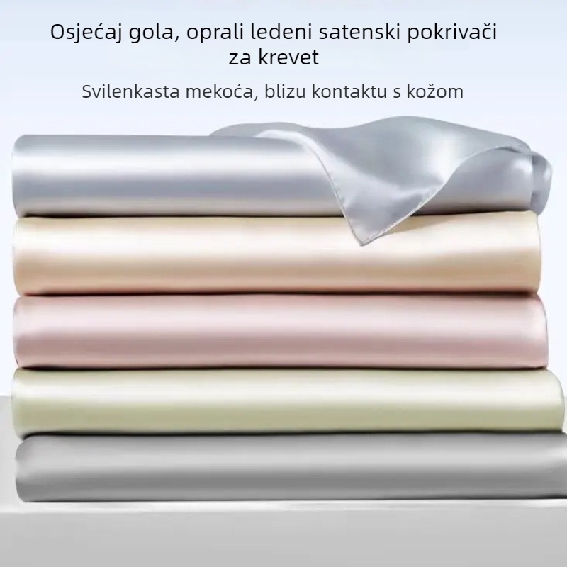Posteljina od ledenog svile i viskoze, twill pređa, jednostavan uzorak, obojena tkanina, jednostavan stil