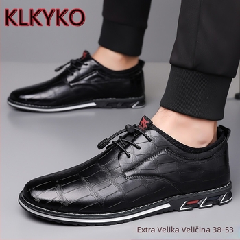 Muške mokasinke s PU gornjim dijelom, gumom, okrugli vrh, niski gležanj, protuklizno