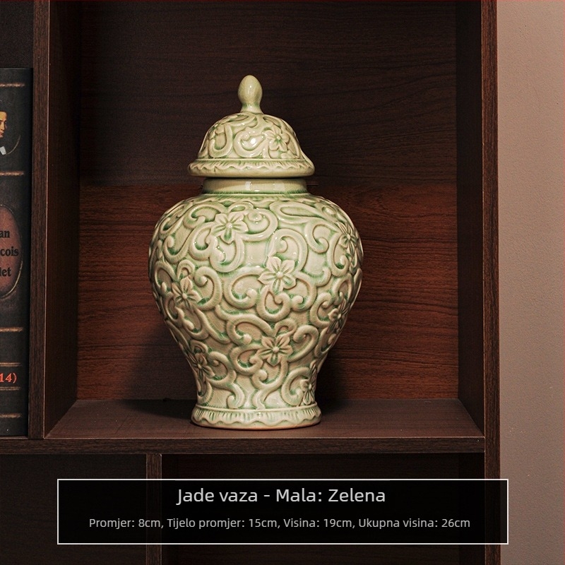 Keramička General Jar — Antičko srednjovjekovni stil, ručno oslikana, ručno izrađena, europski stil (keramika; europski stil; ručno oslikana; ručno izrađena)