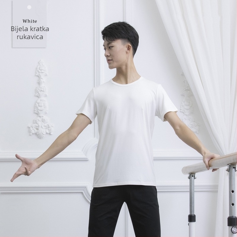 Muški modalni top za moderne plesne vježbe — 95% modal, Spandex 5% podstava, odrasli muškarac