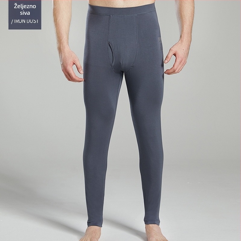Muške hlače od modalnog materijala za bazni sloj, antibakterijske, visoki pojas, uski kroj, tanko platno