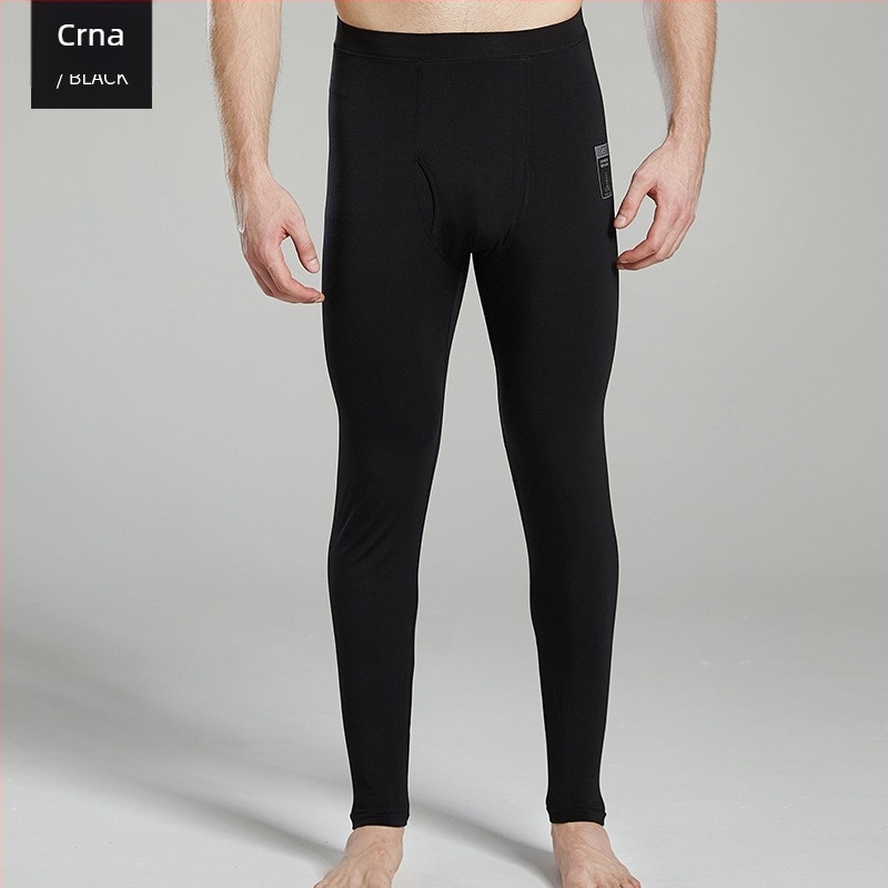 Muške hlače od modalnog materijala za bazni sloj, antibakterijske, visoki pojas, uski kroj, tanko platno