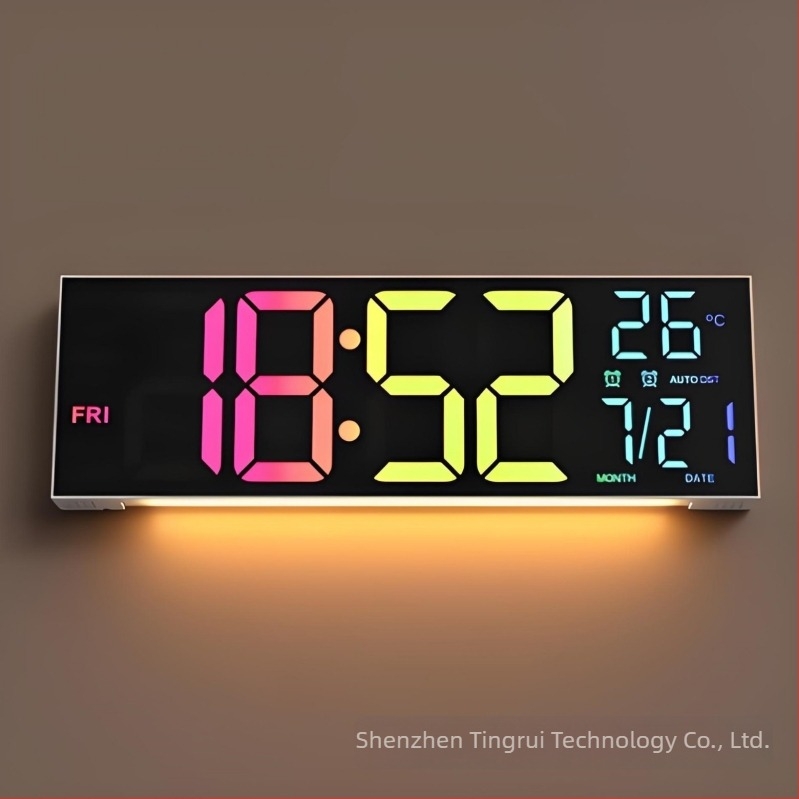 Digitalni LED zidni sat, model PH-01, elektronički mehanizam MIYOTA 5529, napajanje iz vanjskog izvora