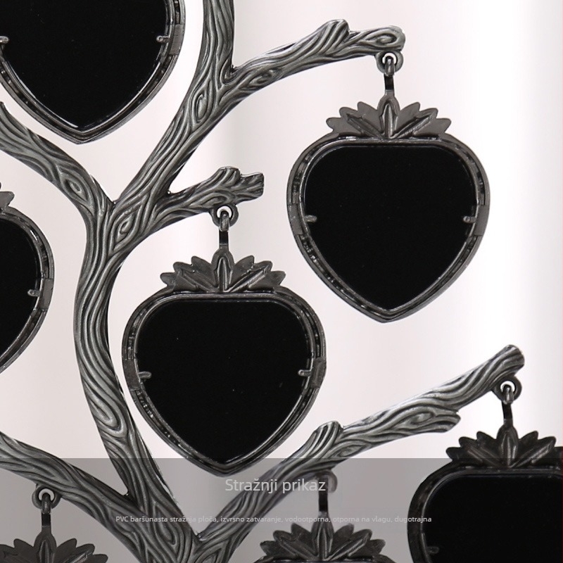 Metalni foto okvir u obliku stabla, moderan dizajn s elektroplatiranjem, kreativni okvir, prilagodljive fotografije i kutija s poklonom