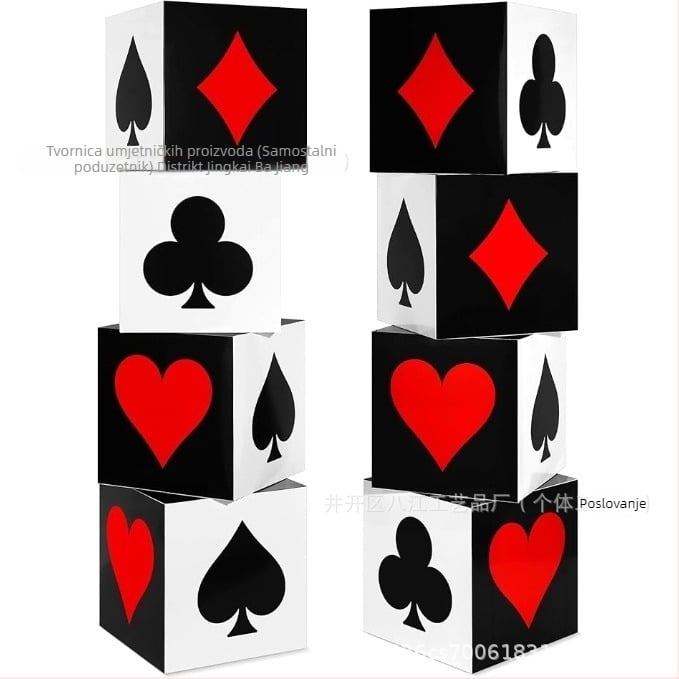 Kutije za poklon za kasino karte zabava, Materijal: karton, Pakiranje: vanjska kutija, Posebno pakiranje: poklon pakiranje, Marka: Drugo