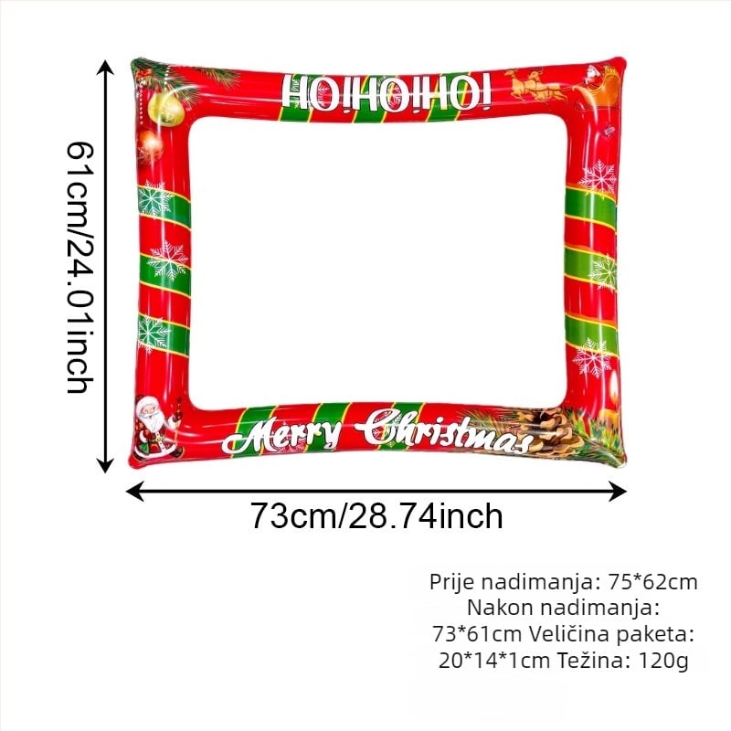 Naduvani okvir za fotografije, ekološki PVC, interaktivni, za djecu 7-14 godina, za unutarnje prostore, rođendane i festivale.