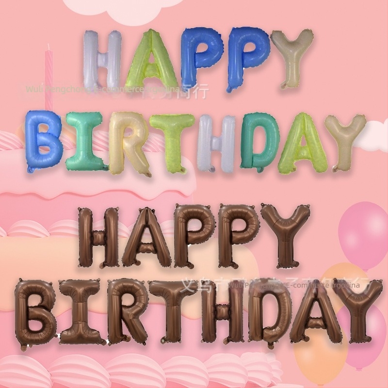 HAPPYBIRTHDAY balon s slovima od aluminijske folije za rođendansku zabavu