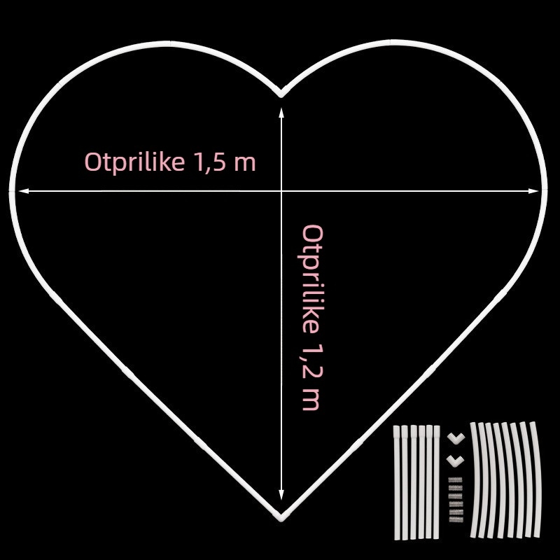 Stojac za balone u obliku srca za vjenčanje – plastika (Pakiranje: karton; Marka: Happy; Namjena: vjenčanje; Stil: uređenje prostora)