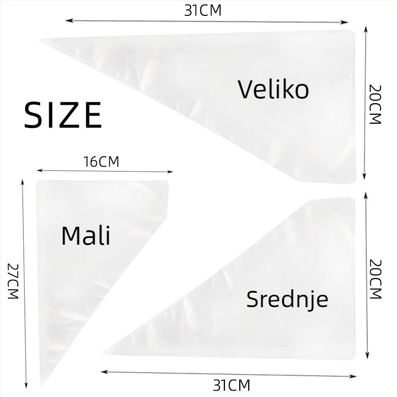 Xinda jednokratna vrećica za ukrašavanje krema, ekološki PO materijal