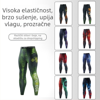 Muške hlače za trčanje – prozračne i brzo sušeće Milk Silk tkanine, uski kroj, srednji pojas, cijelo godišnje, 90% poliester