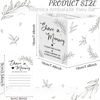 Kutija uspomena za kartice, Materijal: Jammed, Stil: moderni minimalistički, Izrada: otisak, Pogodno kao poklon za rođendan, maturu i zabave