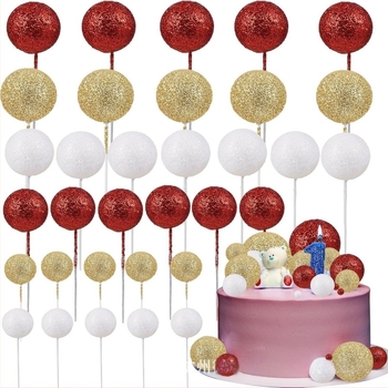 24 komada glitter kuglica za ukrase muffina, DIY — Baby Shower, vjenčanje, obljetnica, zabava