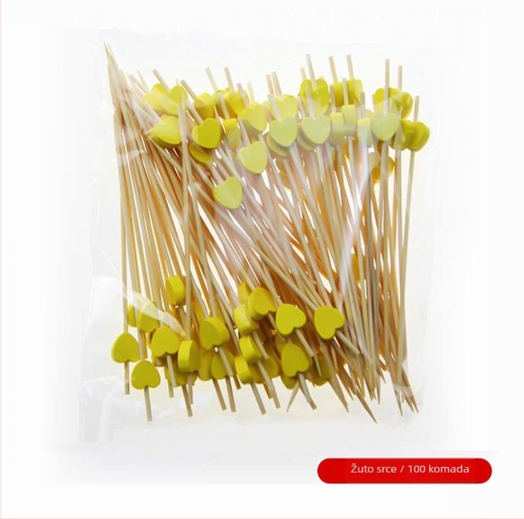 Set voćnih vilica od bambusa — Za odrasle; Materijal: Bambus; Uvoz: Ne; Marka: Other