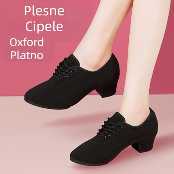 Plesne cipele za odrasle žene — Profesionalne za bal i latino ples, Prozračne, Lagane, Gumeni potplat, Gornji dio od pamuka tkanine i mreže