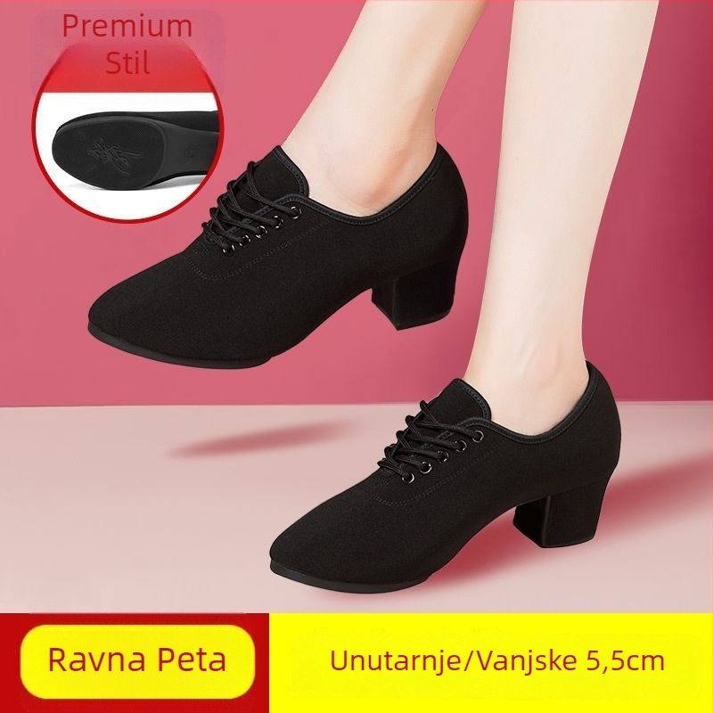 Plesne cipele za odrasle žene — Profesionalne za bal i latino ples, Prozračne, Lagane, Gumeni potplat, Gornji dio od pamuka tkanine i mreže