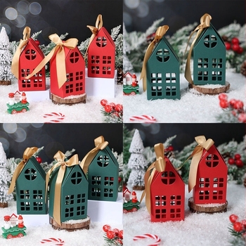 Božićna papirnata kućica s izrezanom kutijom bombona, moderni minimalistički stil, XS0549-13