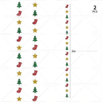 Set od 15 komada ukrasa s božićnom temom za vješanje — papirnate lampiončiće i papirnate cvjetove za dnevnu sobu, rekviziti za uređenje prostora