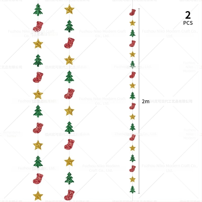 Set od 15 komada ukrasa s božićnom temom za vješanje — papirnate lampiončiće i papirnate cvjetove za dnevnu sobu, rekviziti za uređenje prostora