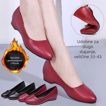 Ženske ravne casual tenisice od sintetičke kože, Slip-On, potplat PVC, ulošak PU