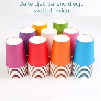 Jednokratne dječje papirnate čaše za DIY umjetnost - premazani karton, biorazgradive, 45–50 kom. po pakiranju, brend Oujiahui, porijeklo Hebei