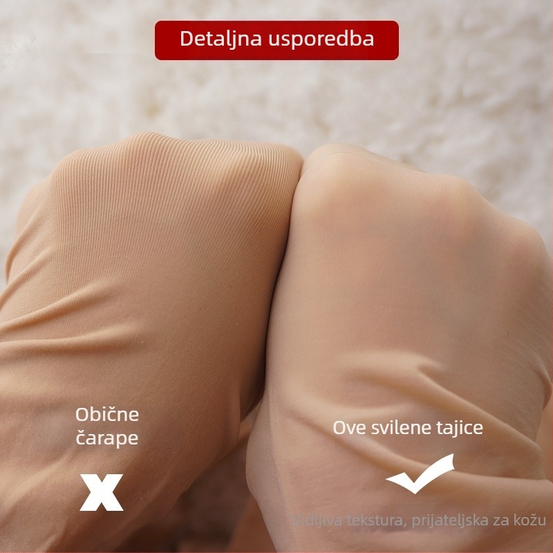 Najlon čarape tanke visoki pojas jednostavan uzorak
