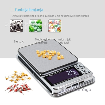 Elektronička vaga za lijekove u prahu, USB napajanje, raspon vaganja 1000/0.01 g, višenamjenska, model TSC01775