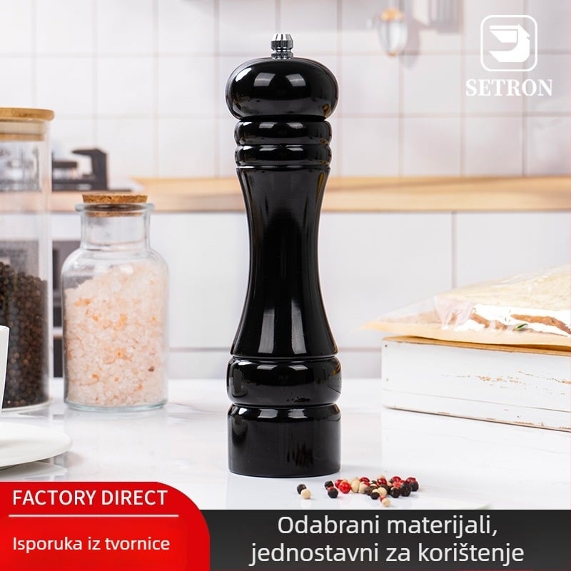 Ručni mljevenik papra s lakiranim vintage završetkom – melje papar, morsku sol i začine
