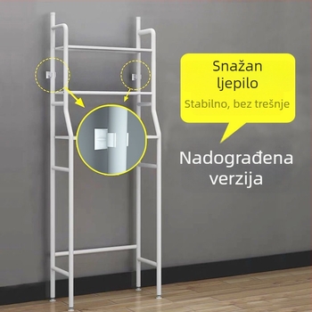 Bez bušenja kupaonski stalak za perilicu i WC, podna postavka, 3 sloja, nehrđajući čelik, Na Yiju