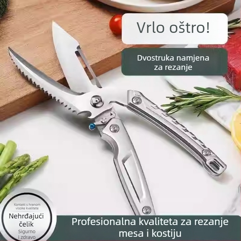 Kuhinjske škare za kosti, nehrđajući čelik, moderni minimalistički stil, predstavljene u ljeto 2021 (Brand: Other)